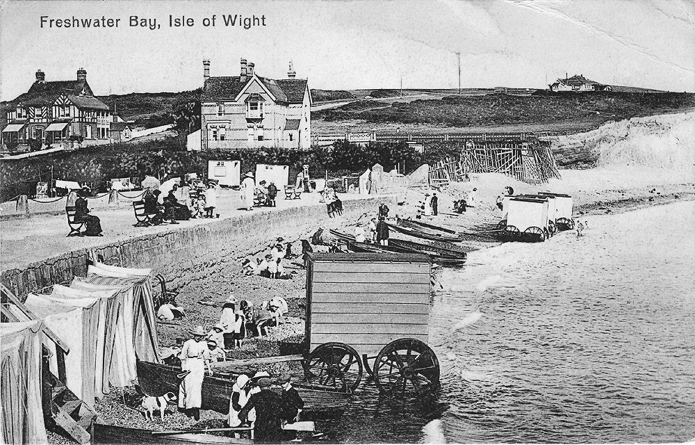 Freshwater Bay bathing machines